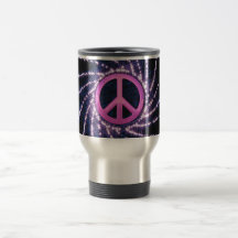 Signe de paix rose de cierge magique mugs
