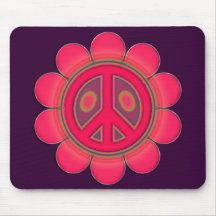 SIGNE DE PAIX ROSE DE FLEUR TAPIS DE SOURIS