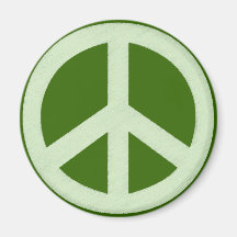 Signe de paix vert en pastel magnets pour réfrigérateur