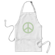Signe de paix vert en pastel tabliers