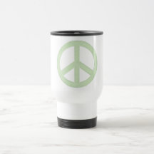 Signe de paix vert en pastel tasse à café