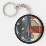 Signe de paix vintage porte-clefs