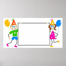Signe de partie d'enfants affiche