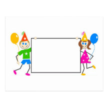Signe de partie d'enfants carte postale