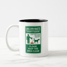 Signe de rebut de licorne tasse à café