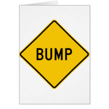 Signe de route de bosse (mot) cartes