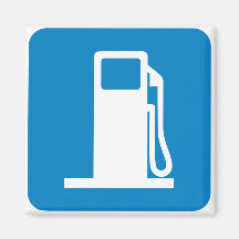 Signe de route de station service aimant pour réfrigérateur