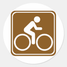 Signe de route de traînée de vélo autocollant
