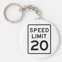 Signe de Sreet de la limitation de vitesse 20 Porte-clefs