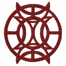 Signe de symbole de Magickal de quatre lunes de Cr Polos Avec Broderie