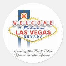 Signe de Vegas Autocollant Rond