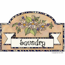 Signe décoratif de "blanchisserie" - découpage en acrylique