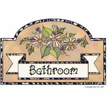 Signe décoratif de "salle de bains" - découpages en acrylique
