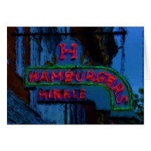 Signe des hamburgers de Hinkle Carte De Vœux