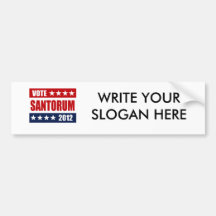 SIGNE DU VOTE SANTORUM 2012 ADHÉSIFS POUR VOITURE