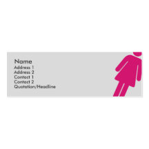 Signe femelle - maigre cartes de visite personnelles