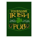 Signe irlandais personnalisé de Pub Invitations Personnalisables