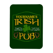 Signe irlandais personnalisé de Pub Magnet En Vinyle