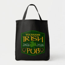 Signe irlandais personnalisé de Pub Sacs