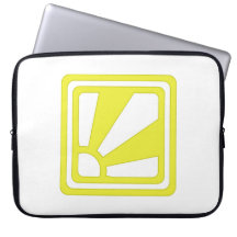 Signe jaune d'été trousses pour ordinateur portable