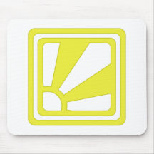 Signe jaune d'été tapis de souris