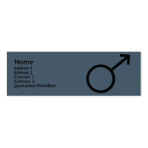 Signe masculin - maigre cartes de visite personnelles