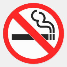 Signe non-fumeurs de symbole officiel internationa adhésif