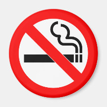 Signe non-fumeurs de symbole officiel internationa aimants