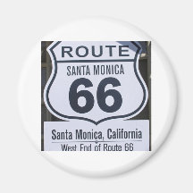 Signe officiel Santa Monica d'extrémité de l'itiné Magnets Pour Réfrigérateur