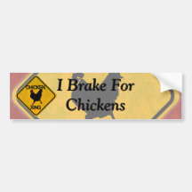 Signe rustique de croisement de poulet autocollant pour voiture