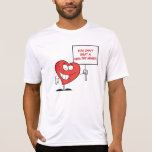 Signe sain de slogan de coeur personnalisable t-shirts