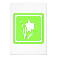 Signe vert de ressort invitations personnalisées