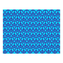 Signes de paix bleus invitations