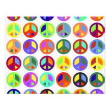 Signes de paix colorés faire-parts