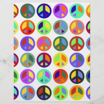 Signes de paix colorés prospectus customisé