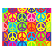 Signes de paix multicolores multiples bristols