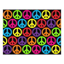 Signes de paix multicolores multiples bristols personnalisés