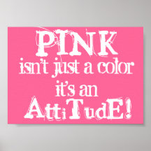 Signes roses de conscience d'affiches d'attitude
