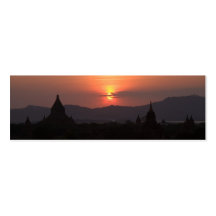 Signet de coucher du soleil de Bagan Modèle De Carte De Visite