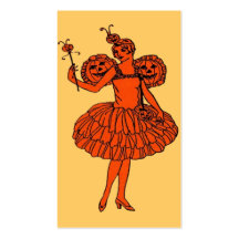 Signet féerique de Halloween de citrouille ou peti Carte De Visite