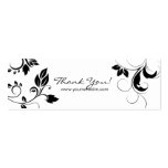Signet floral blanc noir 3 de carte de visite de r