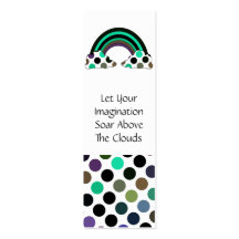 Signet frais d'arc-en-ciel de point de polka cartes de visite personnelles