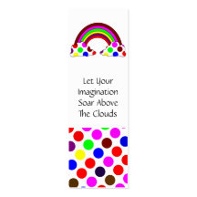 Signet frais d'arc-en-ciel de point de polka cartes de visite professionnelles