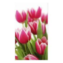 Signet rose de tulipes cartes de visite professionnelles