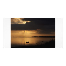 Silence de coucher du soleil cartes avec photo