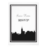 Silhouette #2 do-it-yourself RSVP d'horizon de NYC invitations