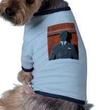 Silhouette abstraite de costume de monsieur tee-shirt pour toutou