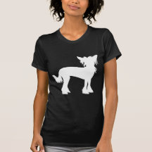 Silhouette blanche crêtée chinoise t-shirt