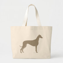 Silhouette classique de lévrier sacs en toile