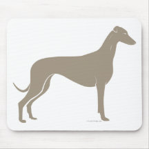 Silhouette classique de lévrier tapis de souris